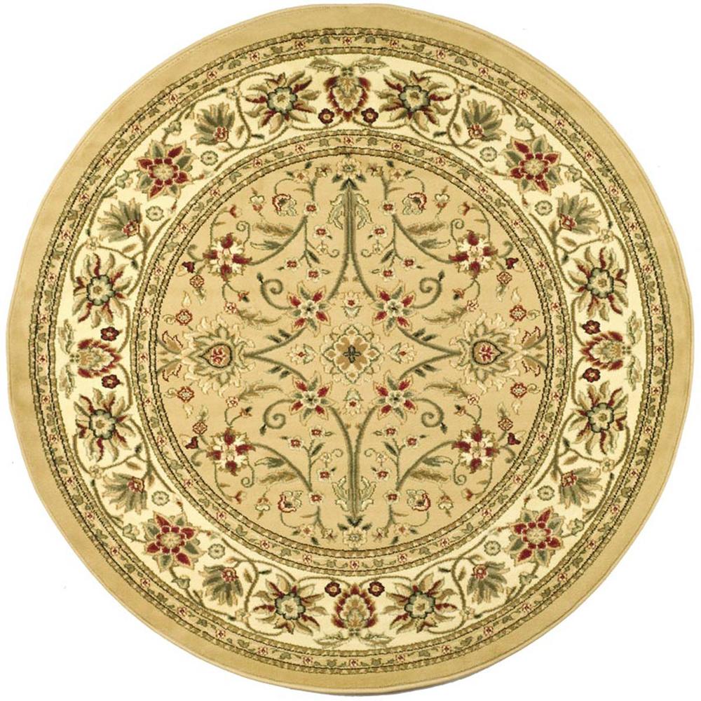 LYNDHURST, BEIGE / IVORY, 5'-3" X 5'-3" Round, Area Rug. Picture 1