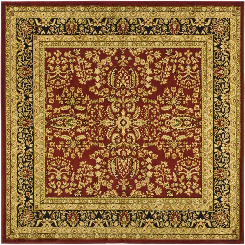 LYNDHURST, RED / BLACK, 10' X 10' Square, Area Rug. Picture 1