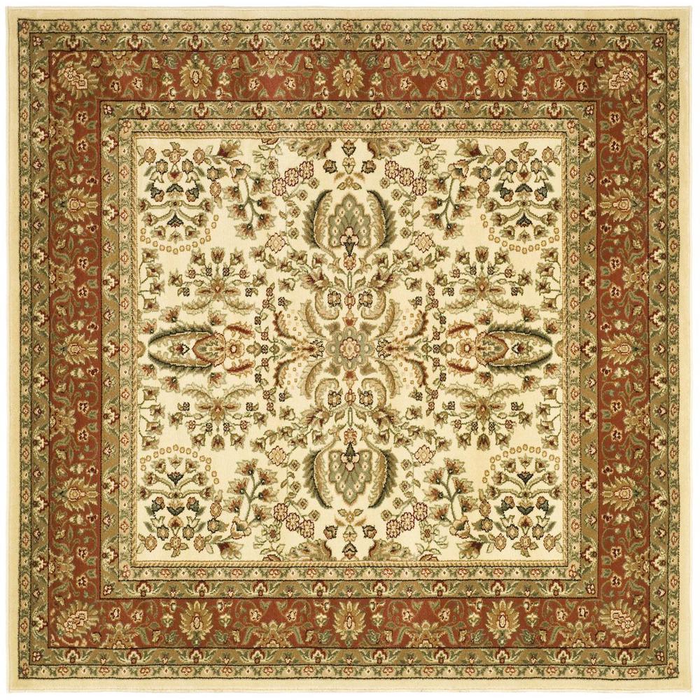 LYNDHURST, IVORY / RUST, 10' X 10' Square, Area Rug, LNH214R-10SQ. Picture 1