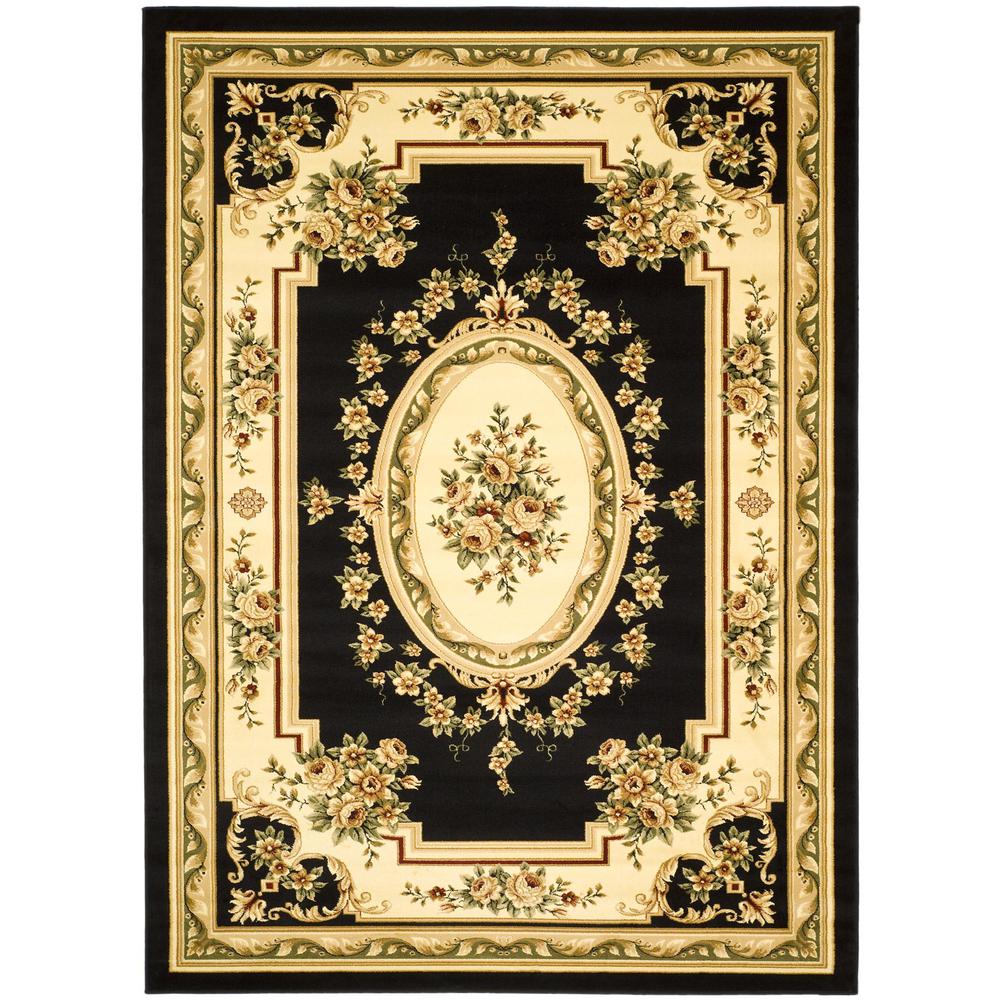 LYNDHURST, BLACK / IVORY, 8' X 11', Area Rug, LNH218A-8. Picture 1