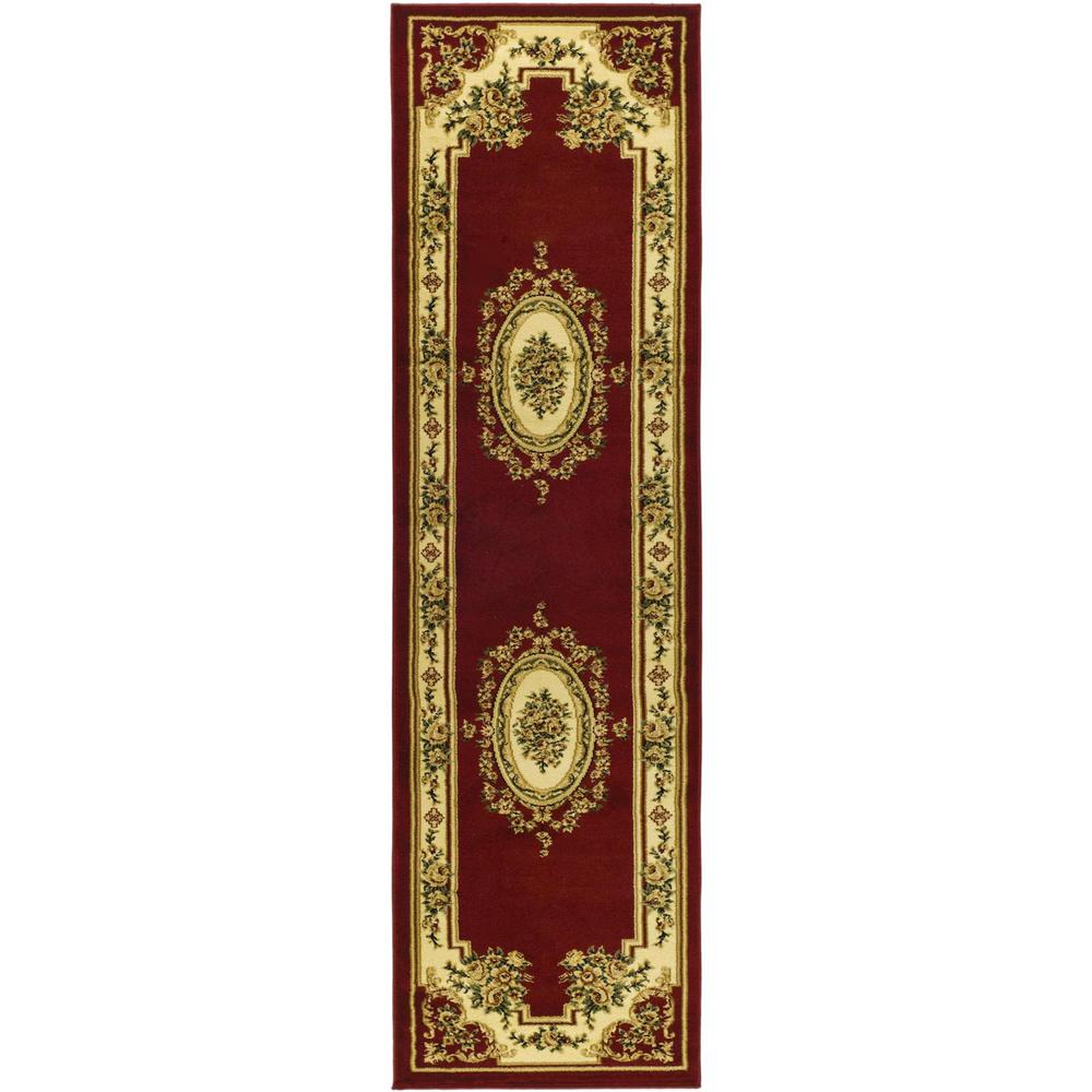 LYNDHURST, RED / IVORY, 2'-3" X 12', Area Rug, LNH218C-212. Picture 1