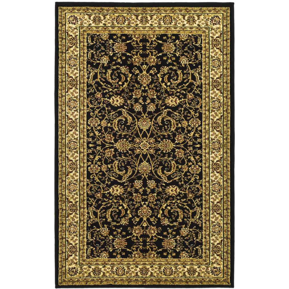 LYNDHURST, BLACK / IVORY, 3'-3" X 5'-3", Area Rug, LNH219A-3. Picture 1