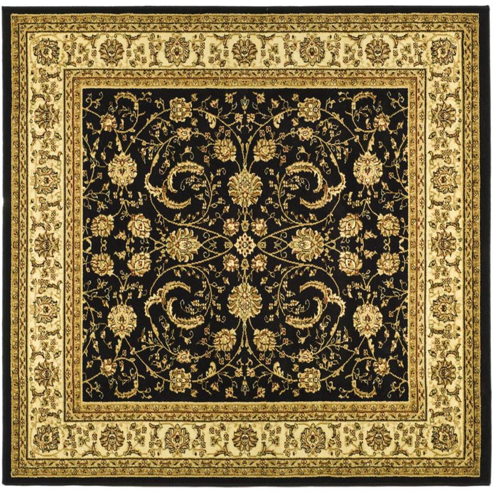 LYNDHURST, BLACK / IVORY, 6' X 6' Square, Area Rug, LNH219A-6SQ. Picture 1