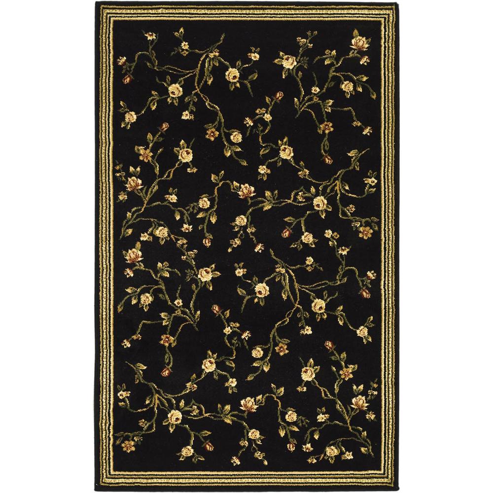LYNDHURST, Black / Green, 3'-3" X 5'-3", Area Rug. Picture 1