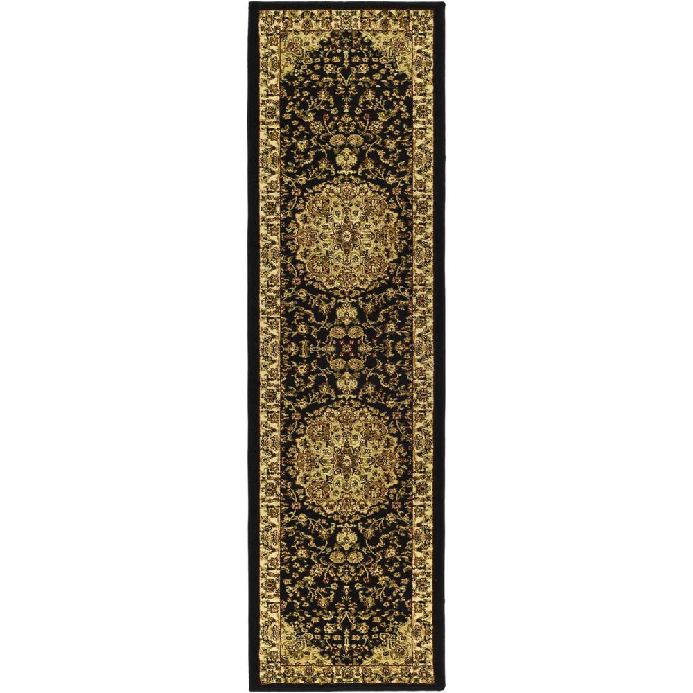 LYNDHURST, BLACK / IVORY, 2'-3" X 6', Area Rug, LNH222A-26. Picture 1