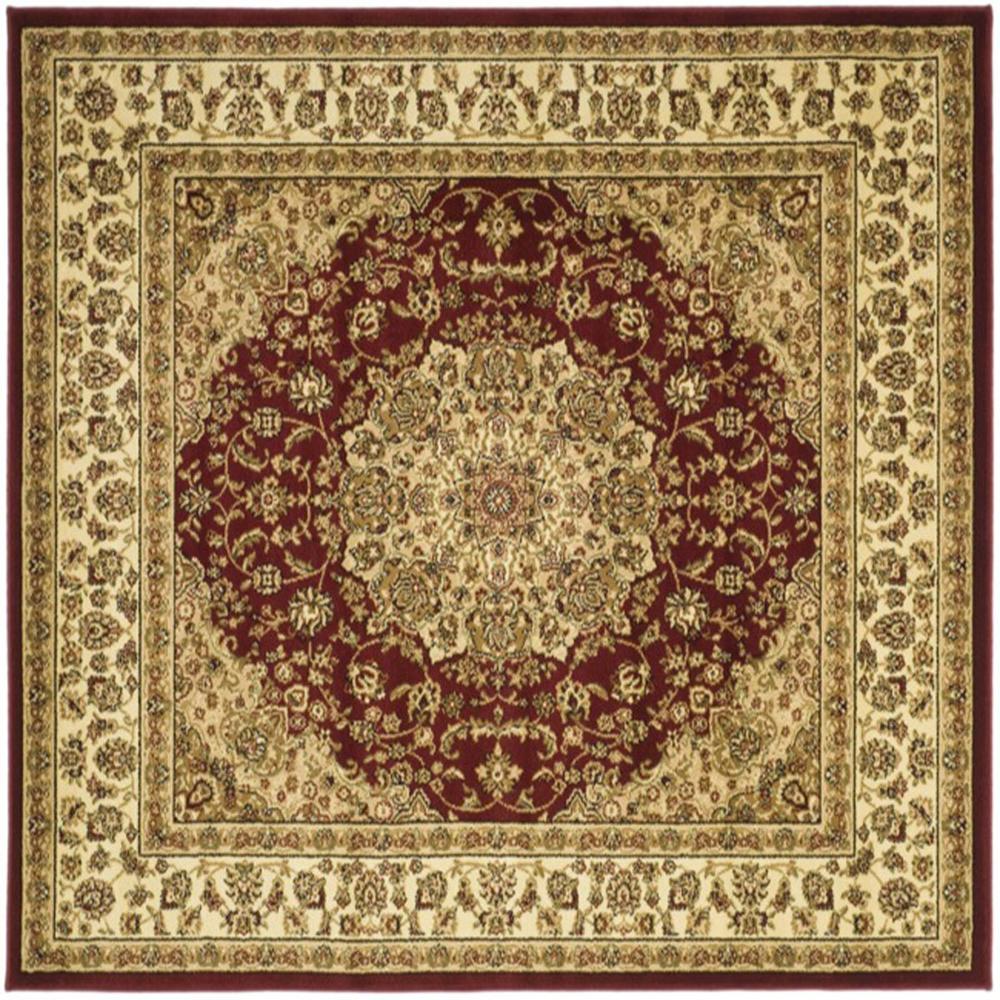 LYNDHURST, RED / IVORY, 6' X 6' Square, Area Rug, LNH222B-6SQ. Picture 1