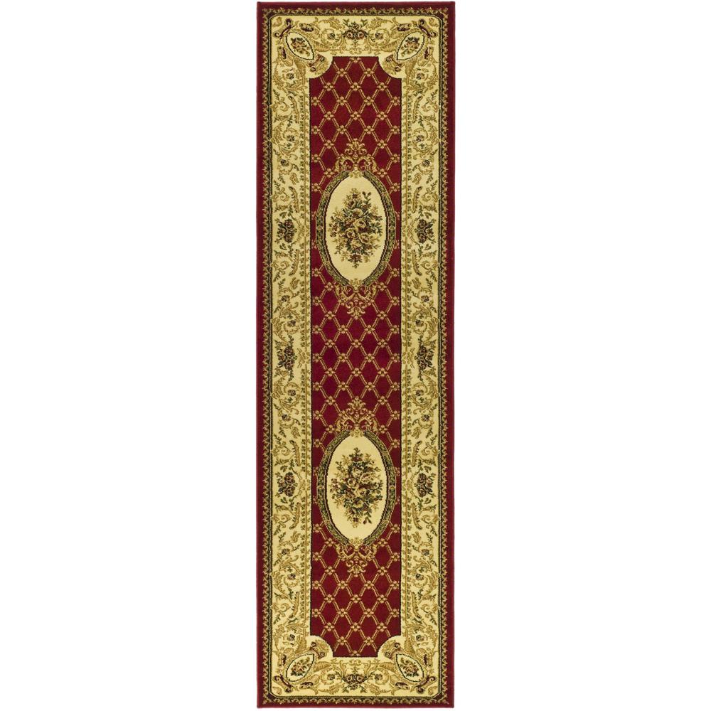 LYNDHURST, RED / IVORY, 2'-3" X 8', Area Rug, LNH223B-28. Picture 1