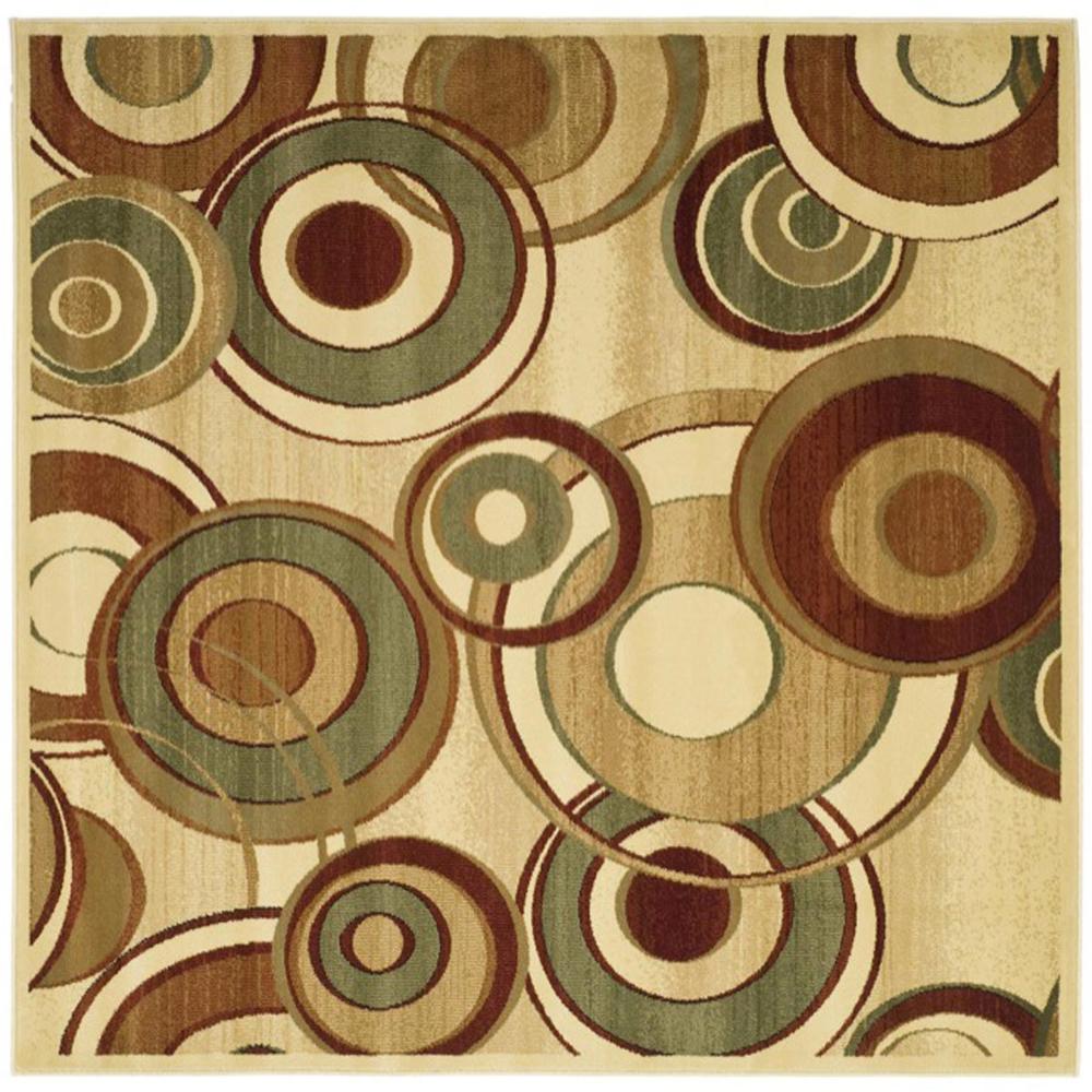 LYNDHURST, IVORY / MULTI, 6' X 6' Square, Area Rug. Picture 1