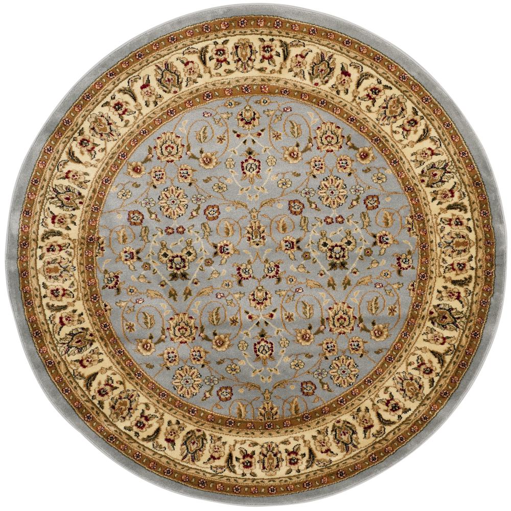 LYNDHURST, LIGHT BLUE / IVORY, 5'-3" X 5'-3" Round, Area Rug. Picture 1