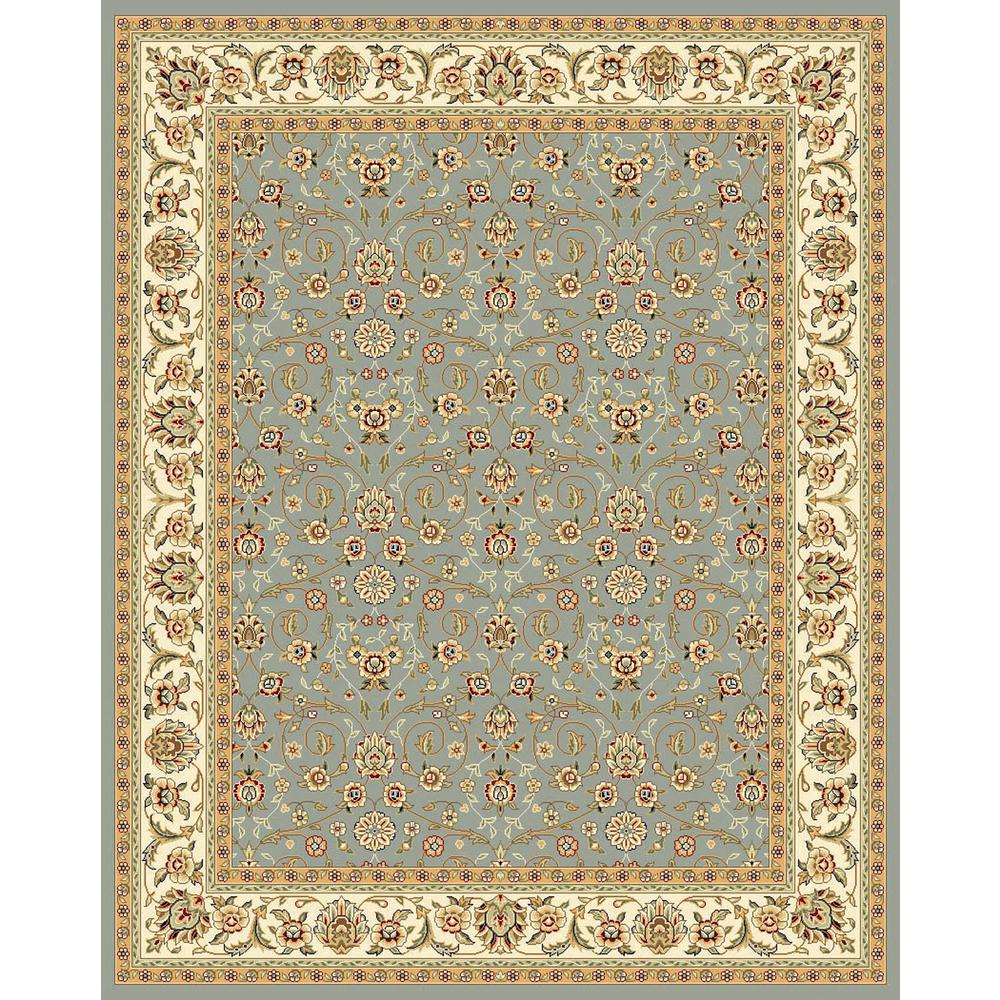 LYNDHURST, LIGHT BLUE / IVORY, 11' X 15', Area Rug. Picture 1