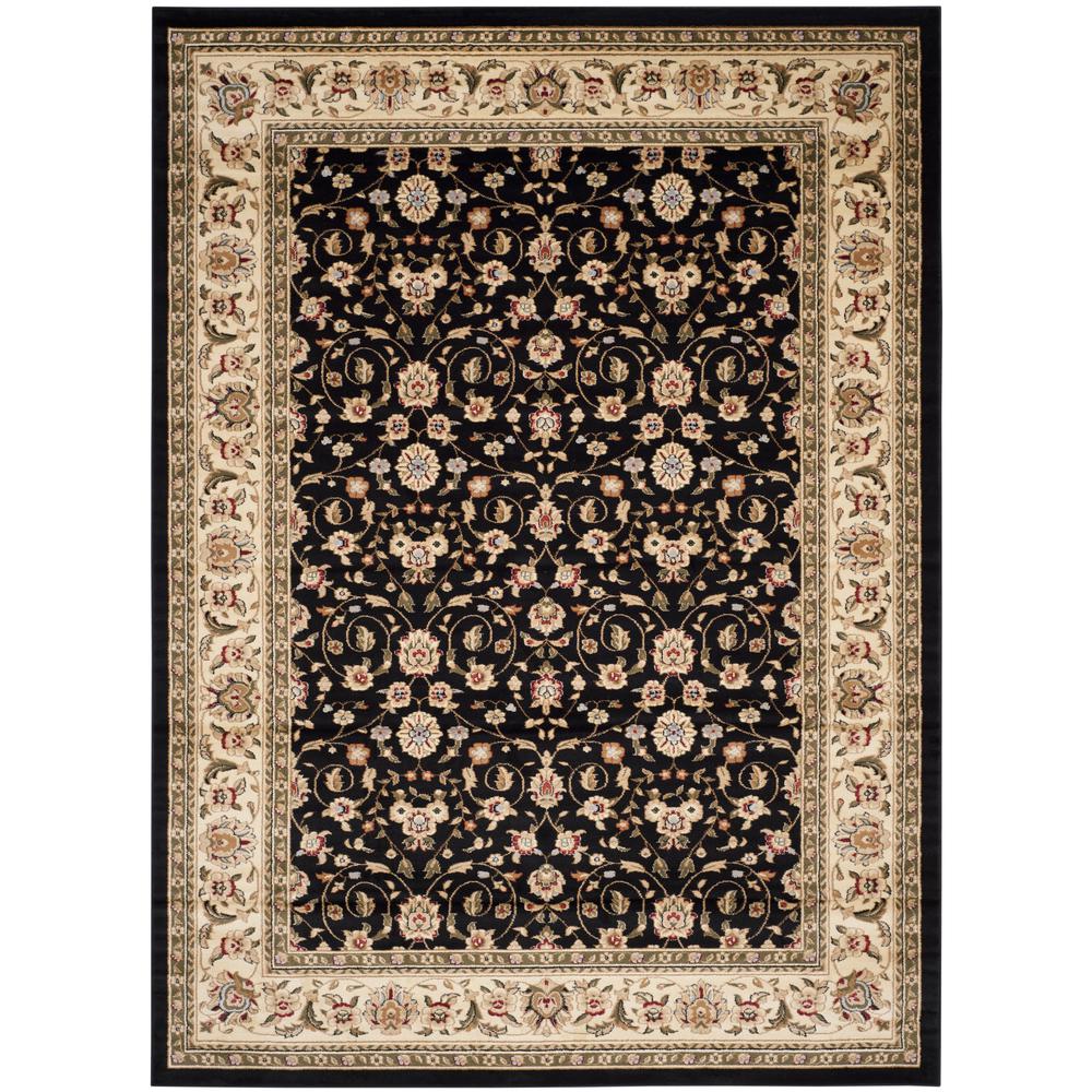 LYNDHURST, BLACK / IVORY, 9' X 12', Area Rug, LNH316B-9. Picture 1
