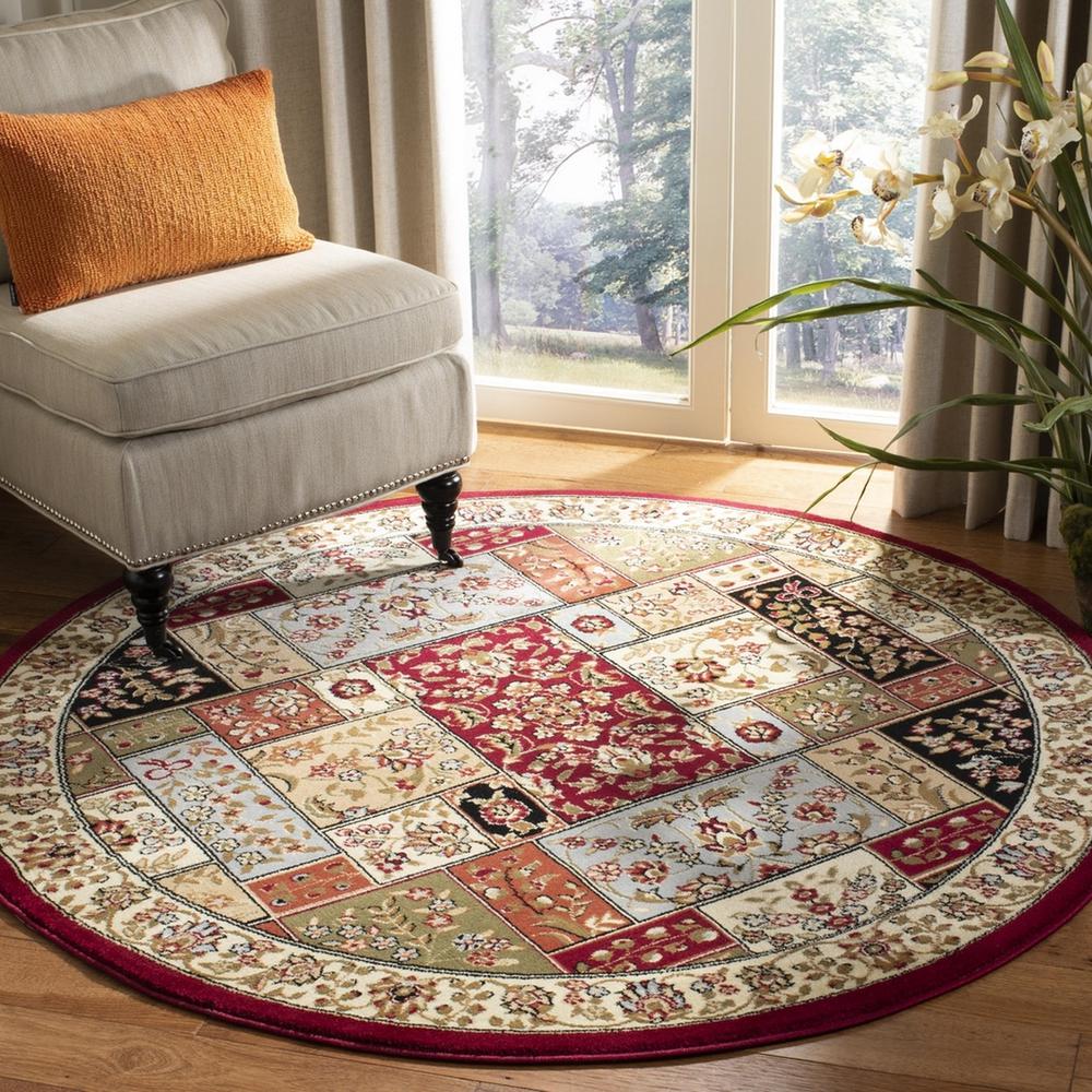 LYNDHURST, MULTI / IVORY, 10' X 10' Round, Area Rug. Picture 1