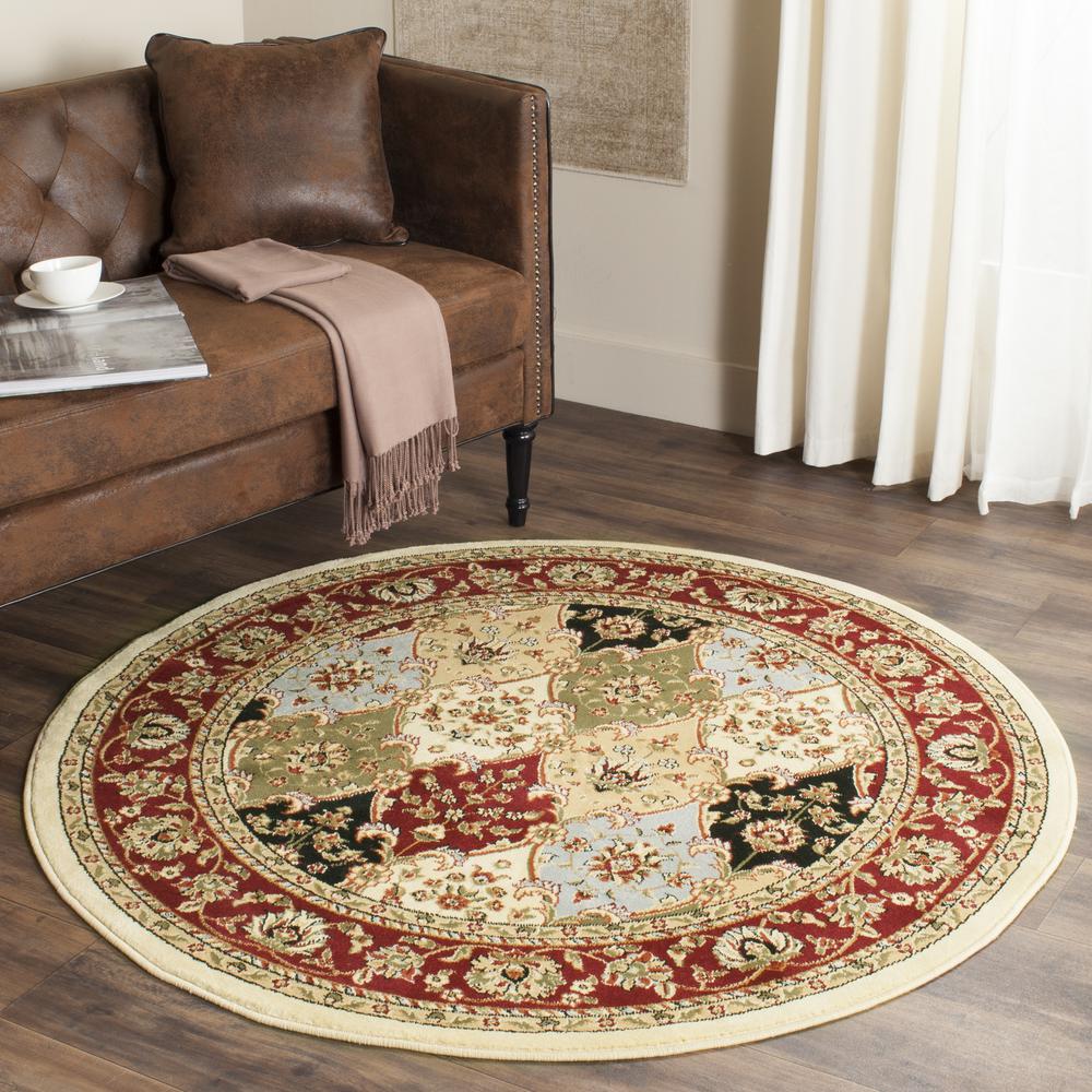 LYNDHURST, MULTI / RED, 8' X 8' Round, Area Rug, LNH320A-8R. Picture 2