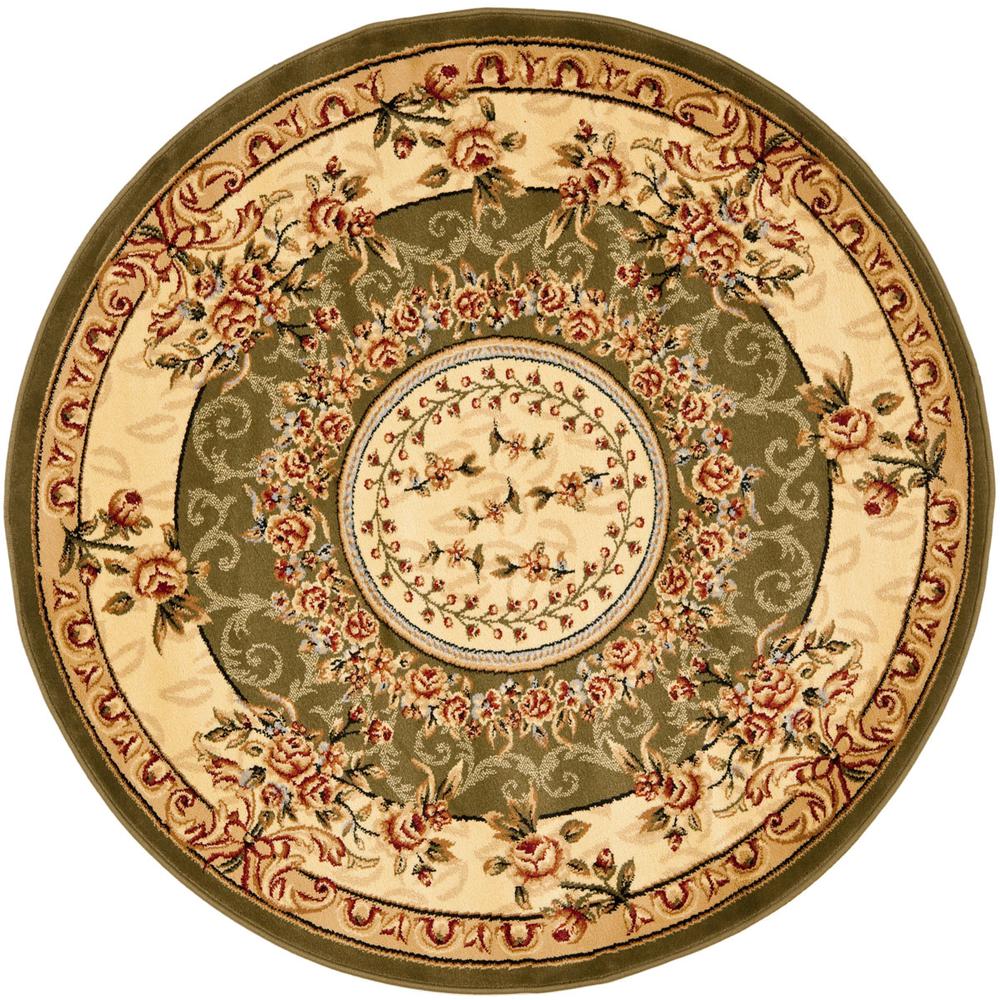 LYNDHURST, SAGE / IVORY, 5'-3" X 5'-3" Round, Area Rug, LNH328B-5R. Picture 1
