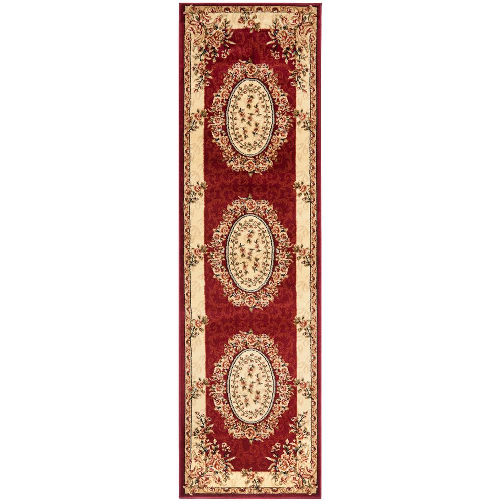 LYNDHURST, RED / IVORY, 2'-3" X 8', Area Rug, LNH328C-28. Picture 1
