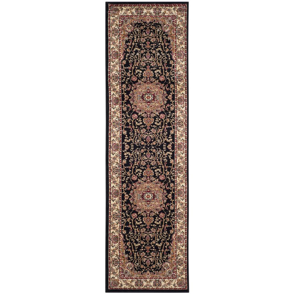 LYNDHURST, BLACK / IVORY, 2'-3" X 8', Area Rug, LNH329A-28. Picture 1