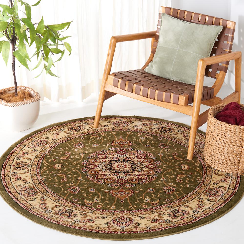 LYNDHURST, SAGE / IVORY, 5'-3" X 5'-3" Round, Area Rug, LNH329B-5R. Picture 2