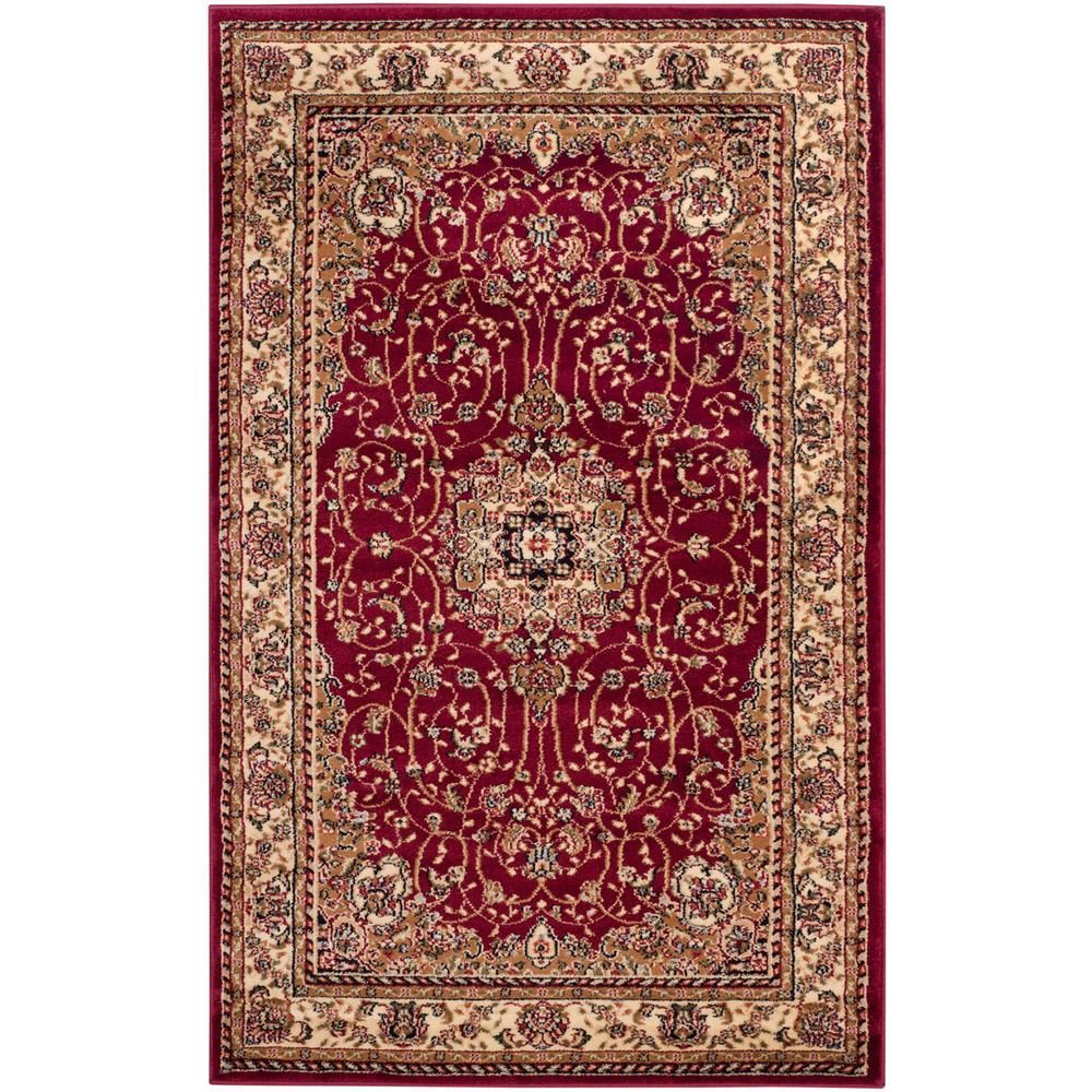 LYNDHURST, RED / IVORY, 3'-3" X 5'-3", Area Rug, LNH329C-3. Picture 1