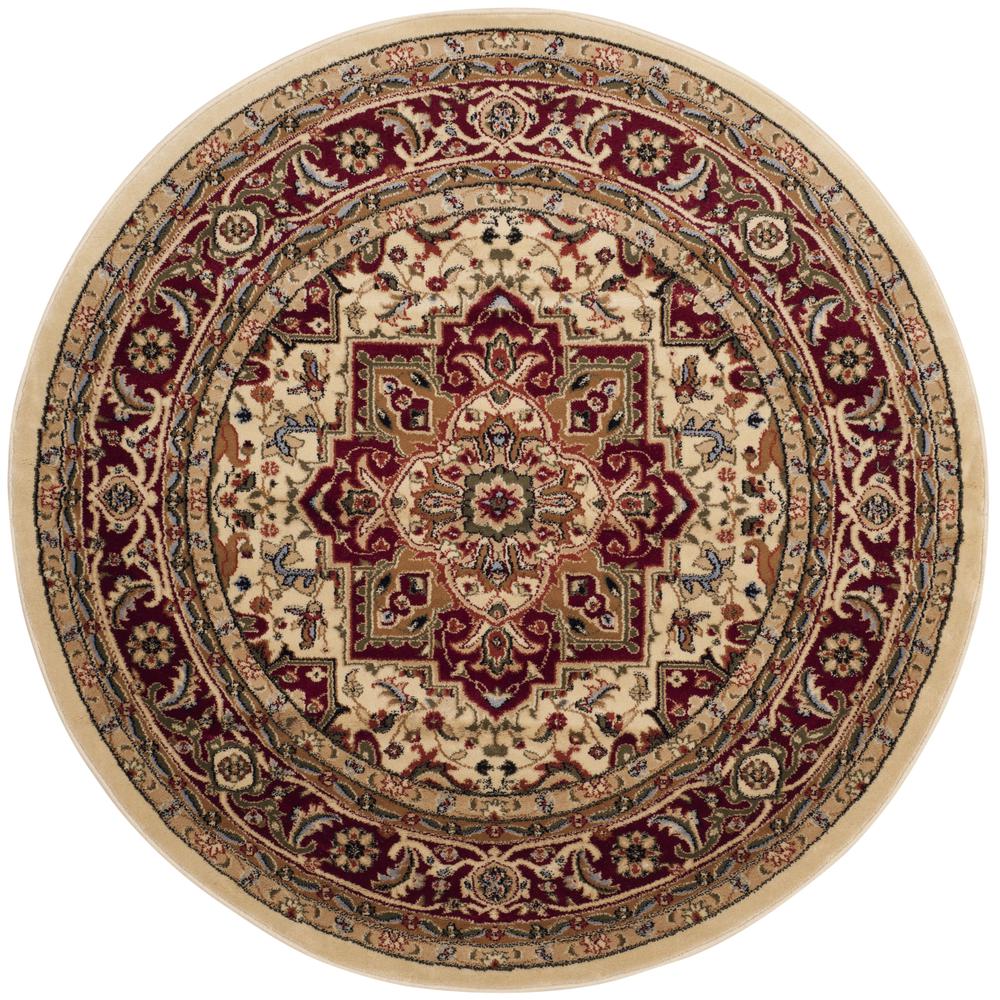 LYNDHURST, IVORY / RED, 10' X 10' Round, Area Rug. Picture 1