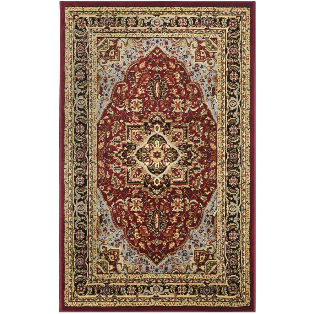 LYNDHURST, RED / BLACK, 3'-3" X 5'-3", Area Rug, LNH330B-3. Picture 1