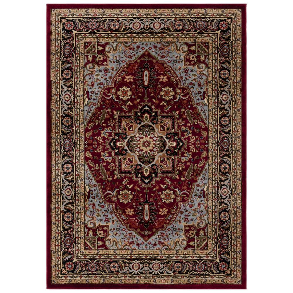 LYNDHURST, RED / BLACK, 5'-3" X 7'-6", Area Rug, LNH330B-5. Picture 1