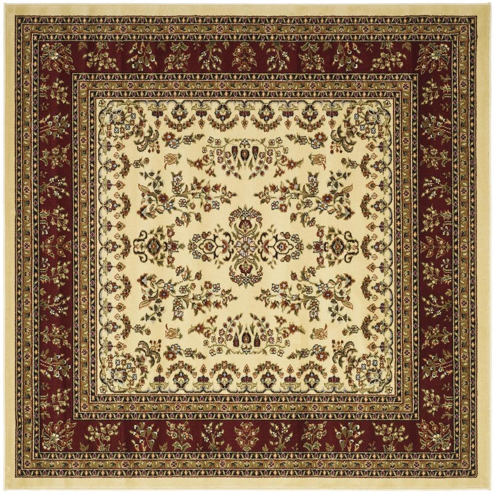LYNDHURST, IVORY / RED, 6' X 6' Square, Area Rug, LNH331A-6SQ. Picture 1