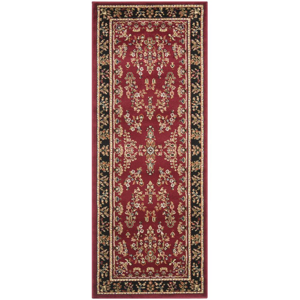 LYNDHURST, Red / Black, 2'-3" X 6', Area Rug. Picture 1