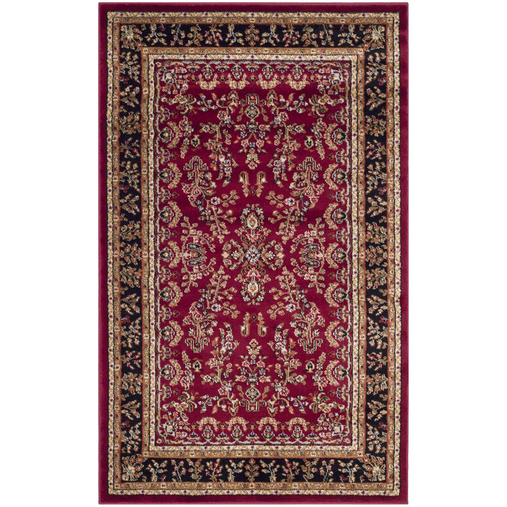 LYNDHURST, 	Red / Black 2'-3" X 4', Area Rug. Picture 1