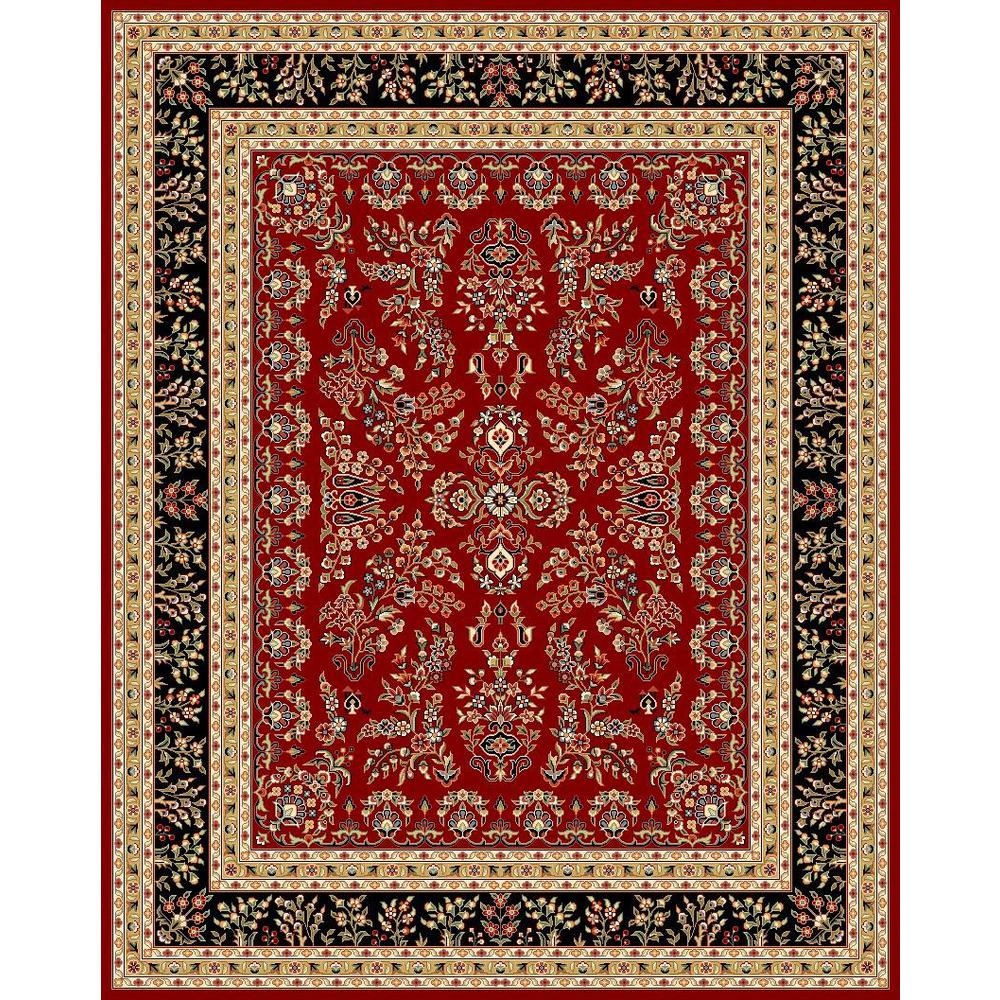 LYNDHURST, 	Red / Black, 4' X 6', Area Rug. Picture 1