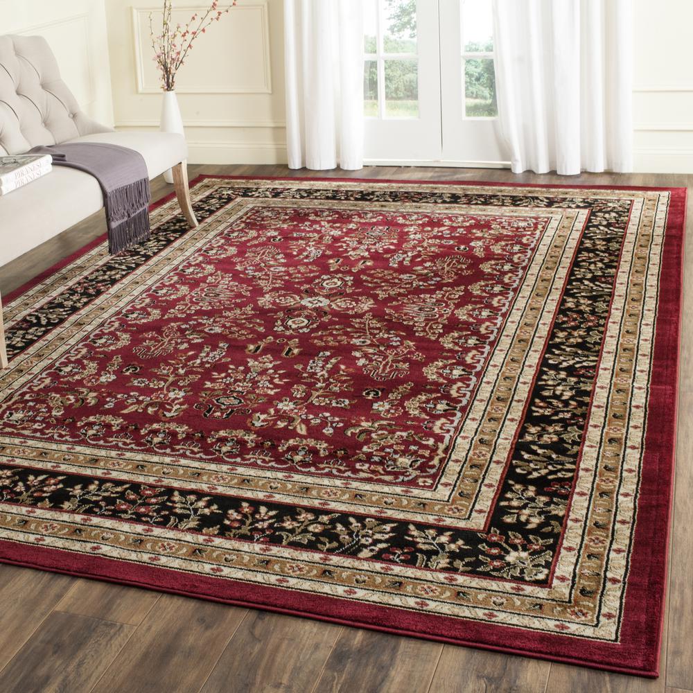 LYNDHURST, RED / BLACK, 3'-3" X 5'-3", Area Rug, LNH331B-3. Picture 3