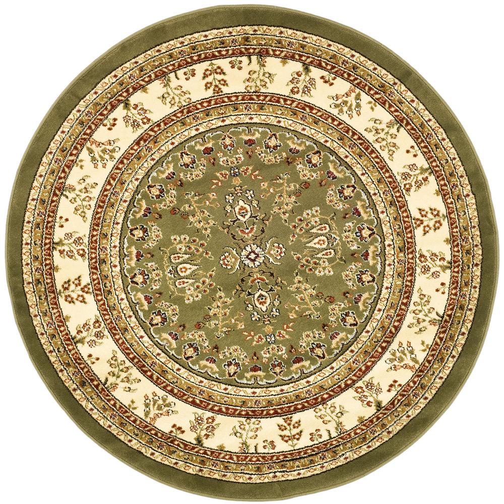 LYNDHURST, SAGE / IVORY, 5'-3" X 5'-3" Round, Area Rug, LNH331C-5R. Picture 1