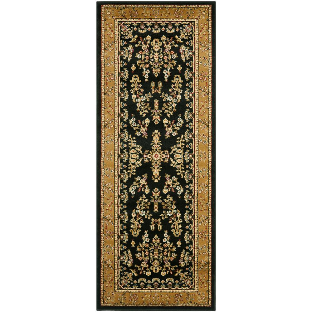 LYNDHURST, BLACK / TAN, 2'-3" X 6', Area Rug. Picture 1