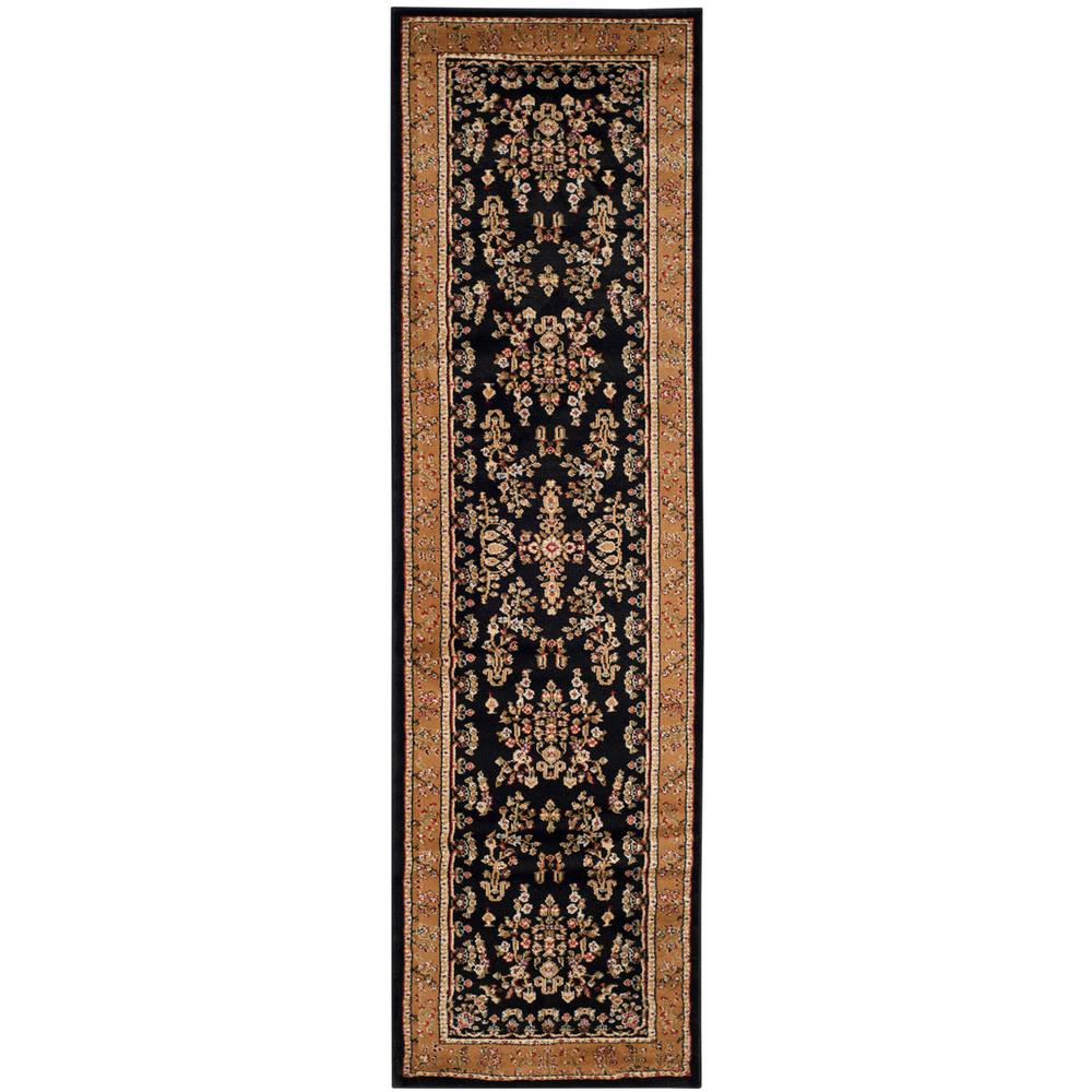 LYNDHURST, BLACK / TAN, 2'-3" X 8', Area Rug. Picture 1