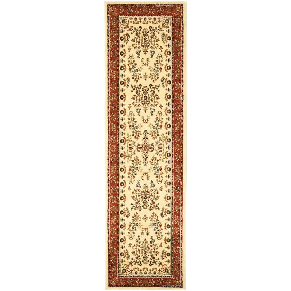 LYNDHURST, IVORY / RUST, 2'-3" X 8', Area Rug, LNH331R-28. Picture 1