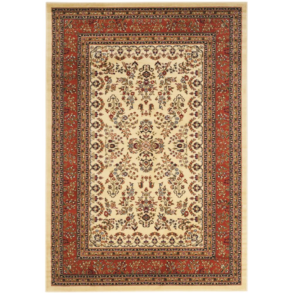 LYNDHURST, IVORY / RUST, 5'-3" X 7'-6", Area Rug, LNH331R-5. Picture 1