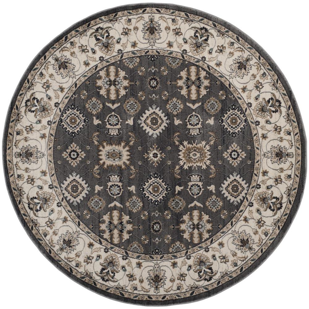LYNDHURST, GREY / CREAM, 7' X 7' Round, Area Rug, LNH332G-7R. Picture 1