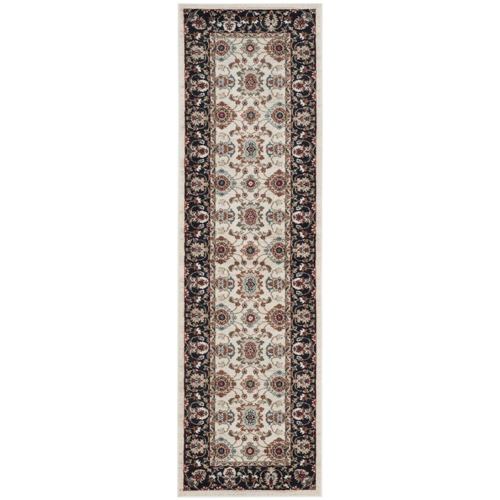 LYNDHURST, CREAM / NAVY, 2'-3" X 8', Area Rug, LNH332K-28. Picture 1