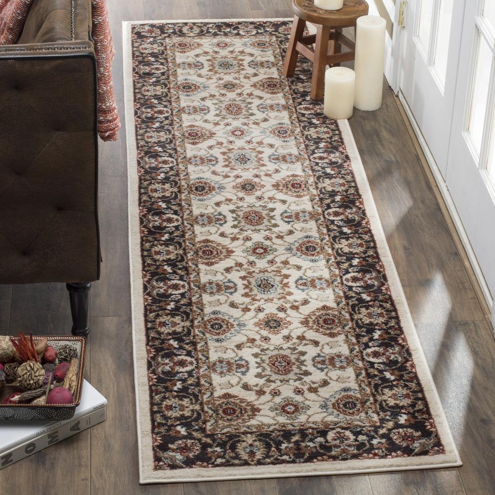 LYNDHURST, CREAM / NAVY, 2'-3" X 12', Area Rug, LNH332K-212. Picture 1