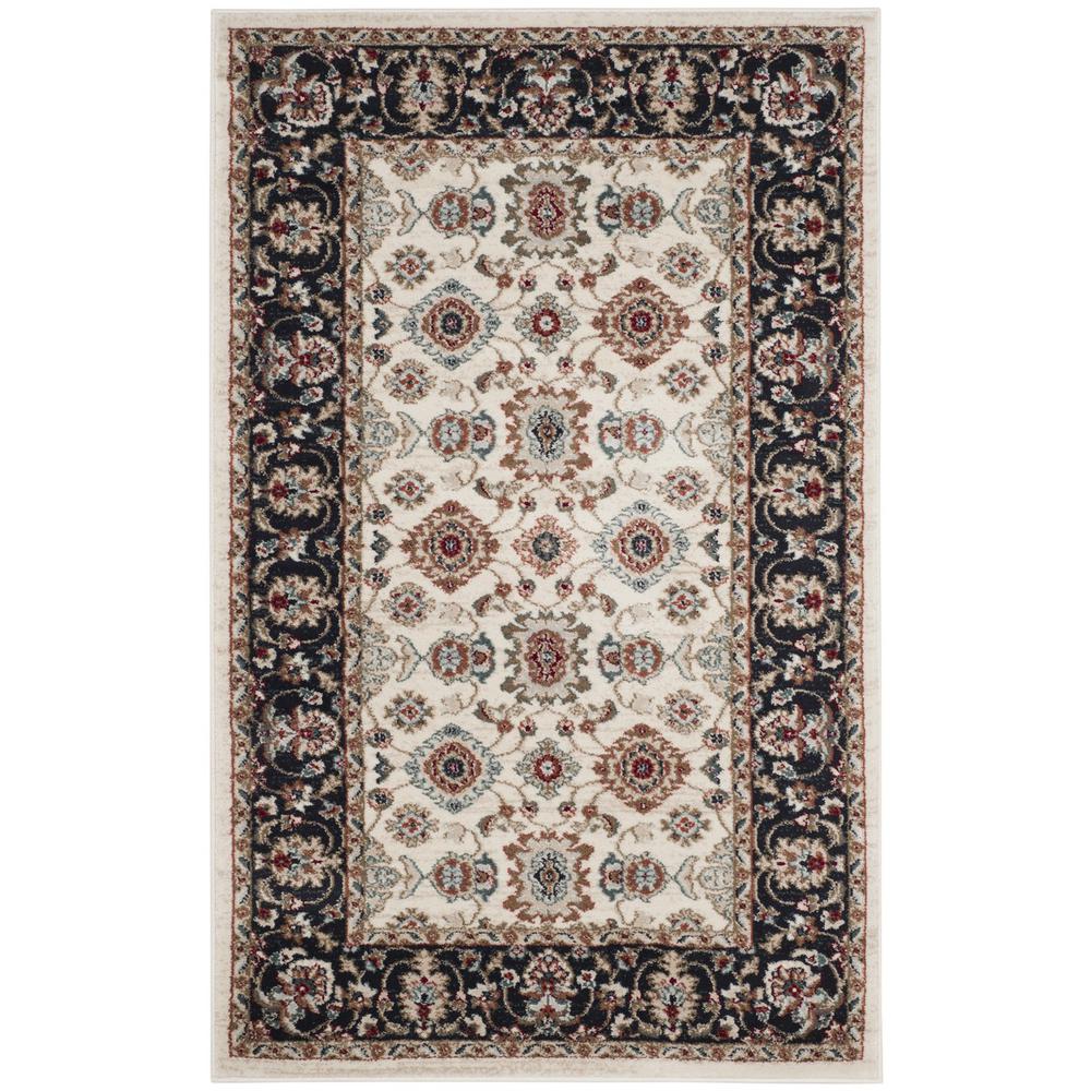 LYNDHURST, CREAM / NAVY, 3'-3" X 5'-3", Area Rug, LNH332K-3. Picture 1