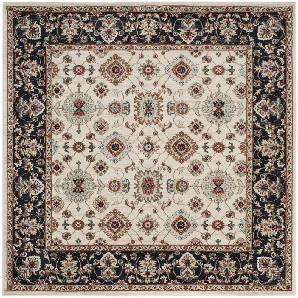 LYNDHURST, CREAM / NAVY, 7' X 7' Square, Area Rug, LNH332K-7SQ. Picture 1