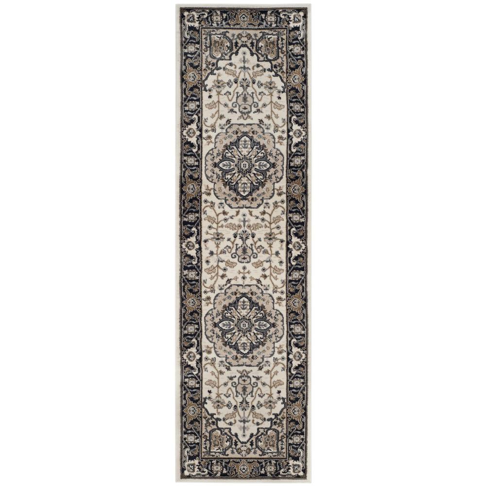 LYNDHURST, CREAM / NAVY, 2'-3" X 8', Area Rug, LNH334K-28. Picture 1