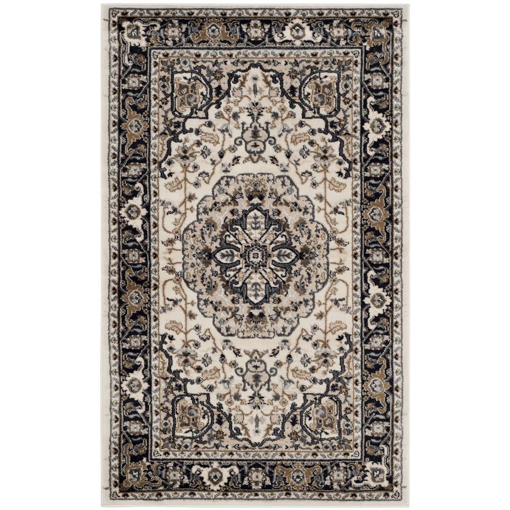 LYNDHURST, CREAM / NAVY, 3'-3" X 5'-3", Area Rug, LNH334K-3. Picture 1