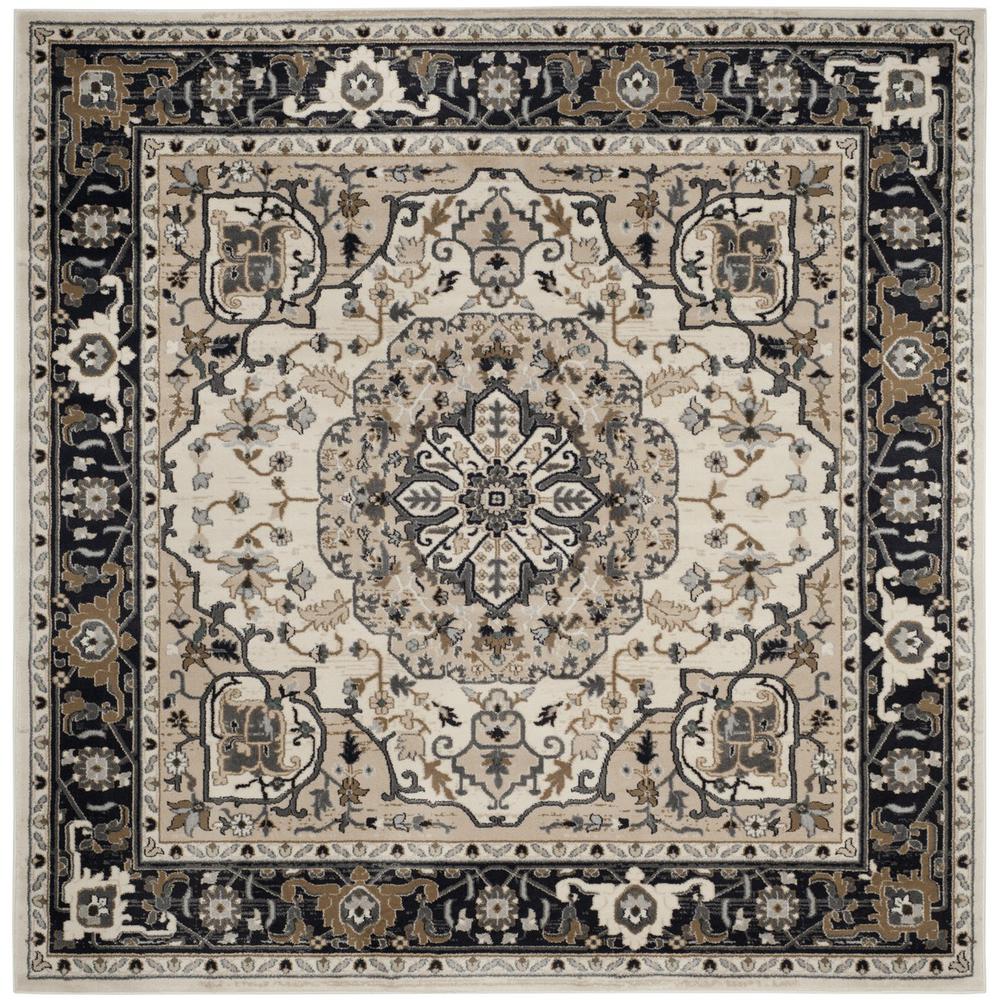 LYNDHURST, CREAM / NAVY, 7' X 7' Square, Area Rug, LNH334K-7SQ. Picture 1