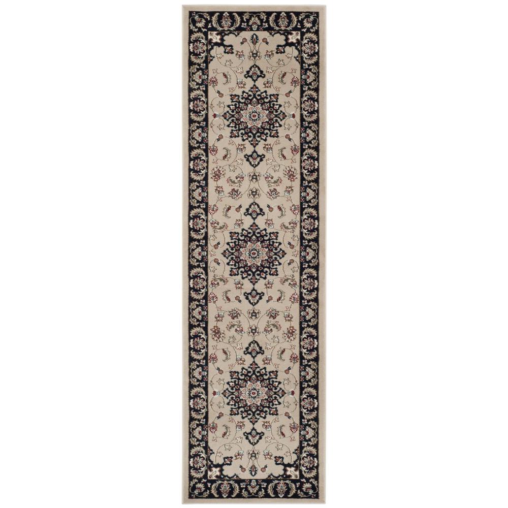 LYNDHURST, CREAM / ANTHRACITE, 2'-3" X 8', Area Rug. Picture 1