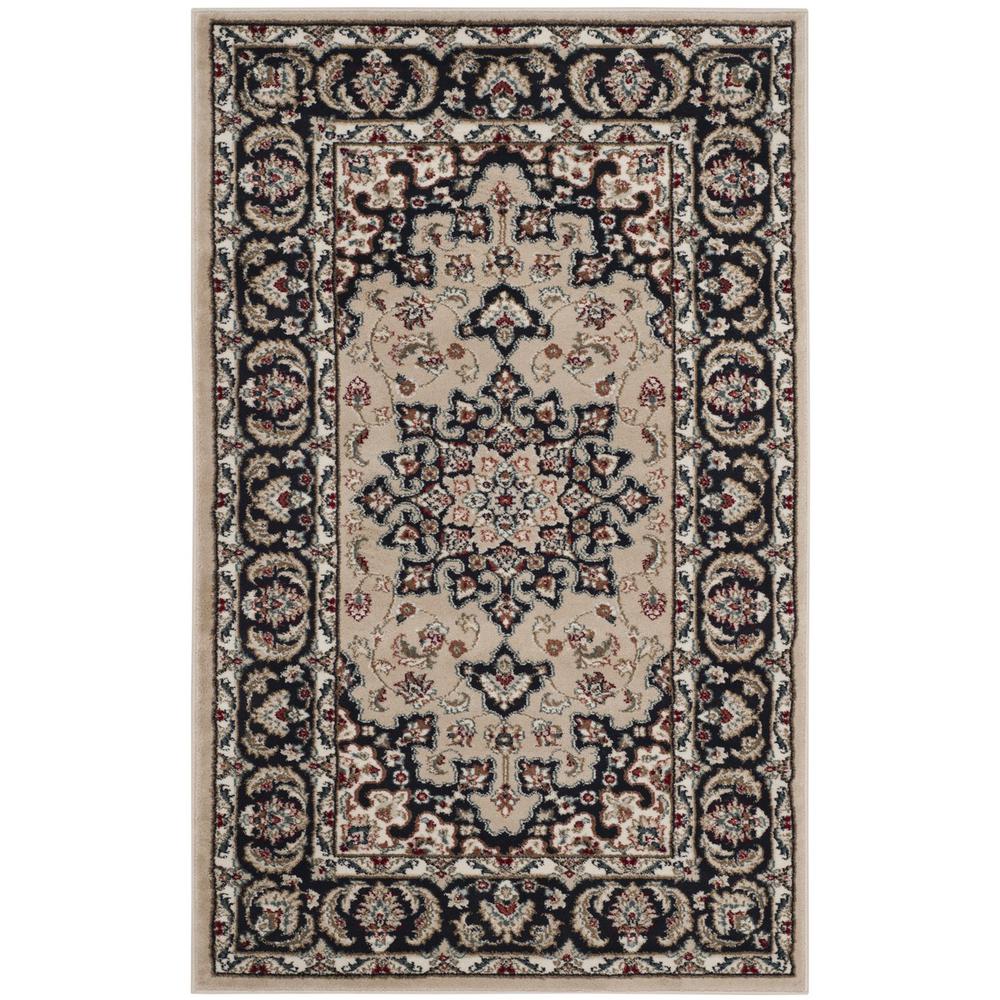 LYNDHURST, CREAM / ANTHRACITE, 3'-3" X 5'-3", Area Rug. Picture 1