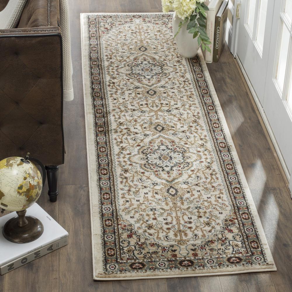 LYNDHURST, CREAM / BEIGE, 2'-3" X 12', Area Rug. Picture 1