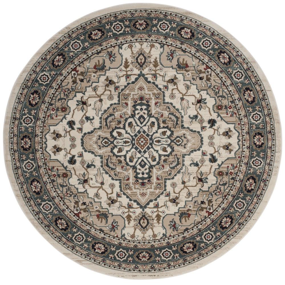 LYNDHURST, CREAM / BEIGE, 7' X 7' Round, Area Rug. Picture 1