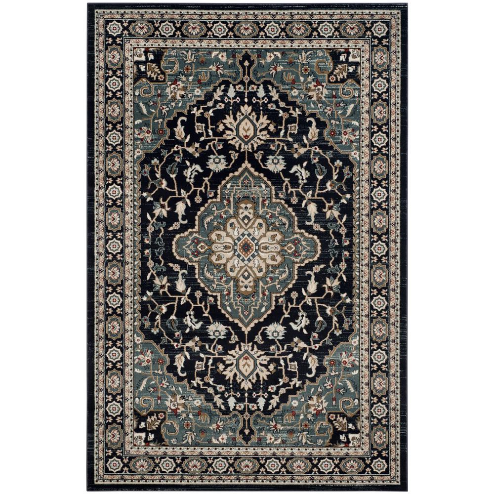 LYNDHURST, ANTHRACITE / TEAL, 8' X 10', Area Rug. Picture 1