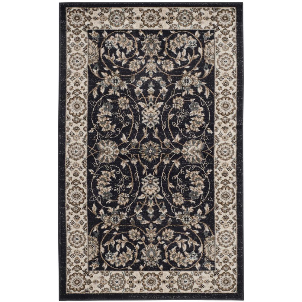 LYNDHURST, 	Anthracite / Cream, 3'-3" X 5'-3", Area Rug. Picture 1