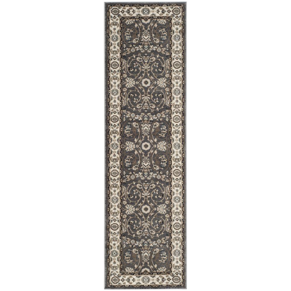 LYNDHURST, Grey / Cream, 2'-3" X 8', Area Rug. Picture 1